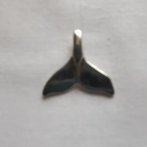 Sterling silver whale tail pendant